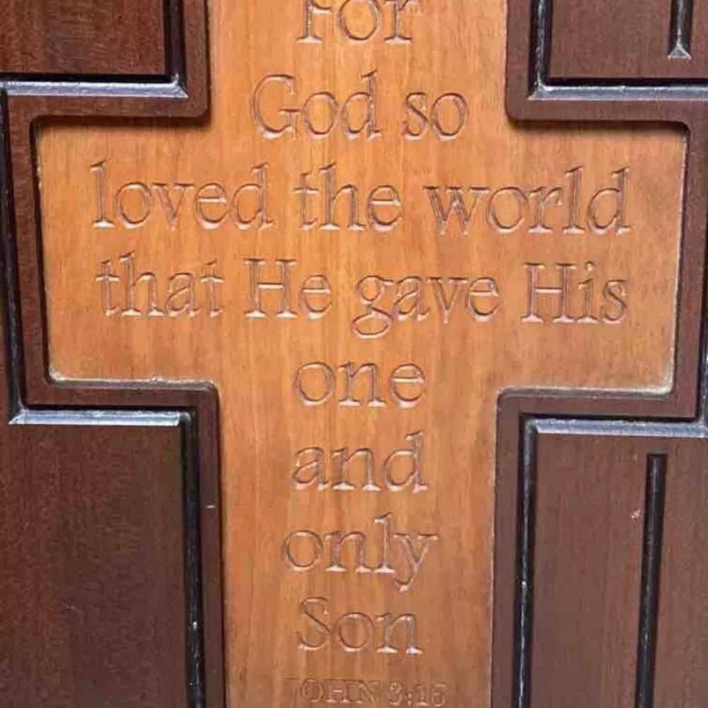P Graham Dunn Religious Inspirational Wooden Cross Wall Art Decor - John 3:16